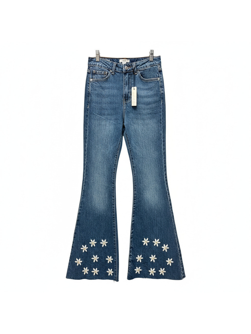 Forever 21 Premium Daisy Embroidered Flare Jeans Size 24
